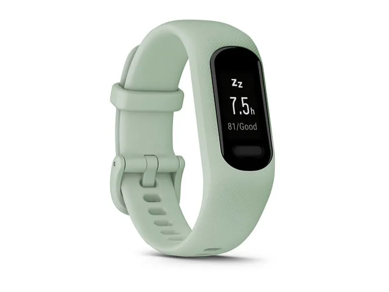 Garmin vívosmart 5 - Aktivitetssporer med bånd - silikone - kølig mynte - båndstørrelse: S/M - monokrom - Bluetooth, ANT  - 24.5 g