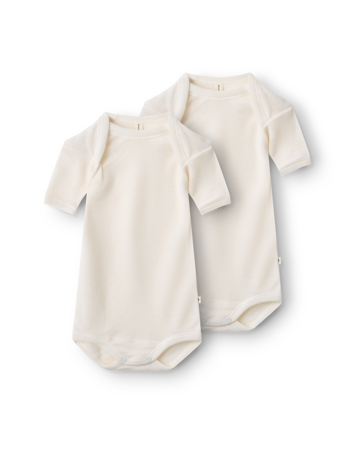 Romper met korte mouw van merinowol voor baby's (2 stuks)