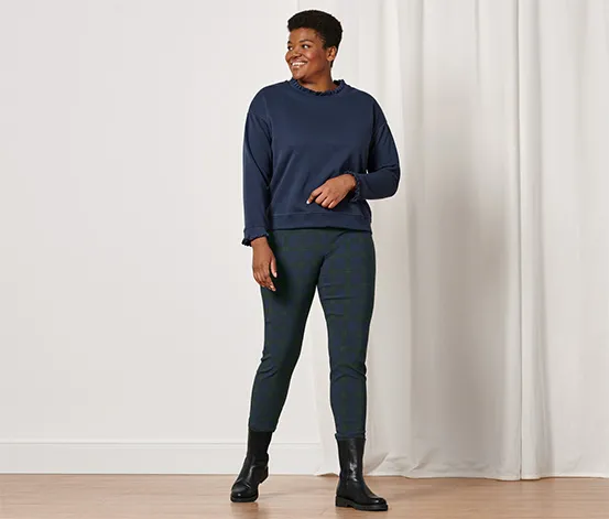 Sweatshirt mit Strickdetails