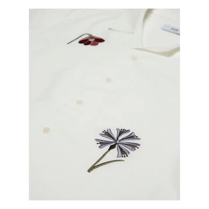 Olow Chemisette Brodée Aloha Coton Bio | Blanc