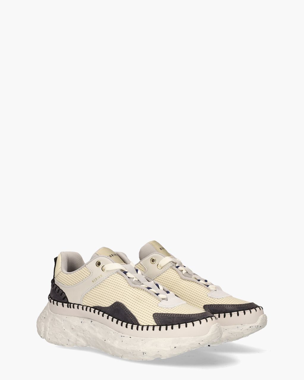 Nubikk Ross Riviera Off-White/Donkerblauw Damessneakers