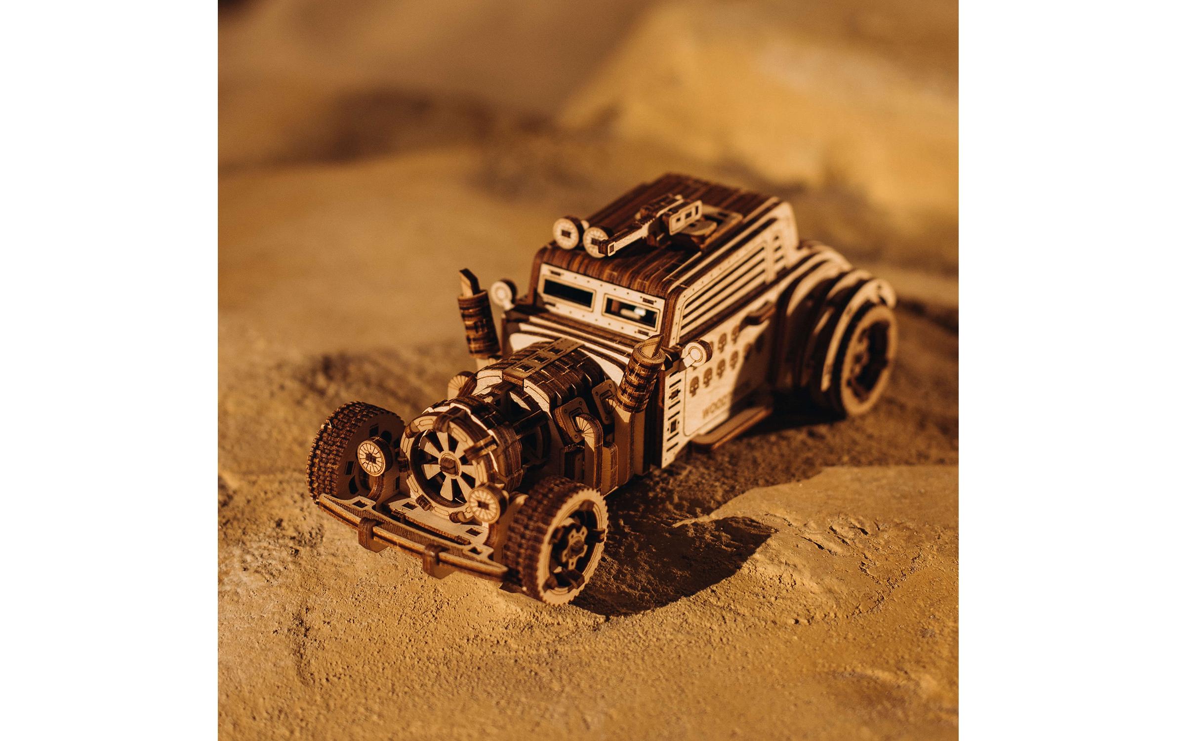 Bausatz Apocalyptic CarPostapokalyptisches Auto 3D Bausatz aus Holz