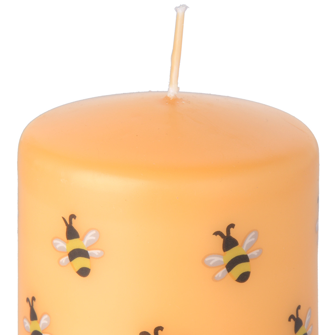 My Home Kerzen mit Bienen-Motiven dunkelgelb