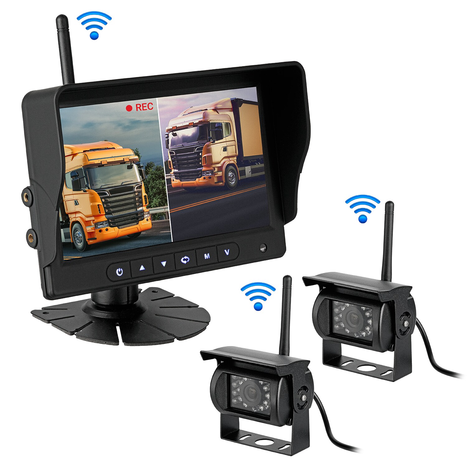 CARMATRIX HD Funk Rückfahrsystem Digital für LKW Wohnmobil Auto Transporter 7