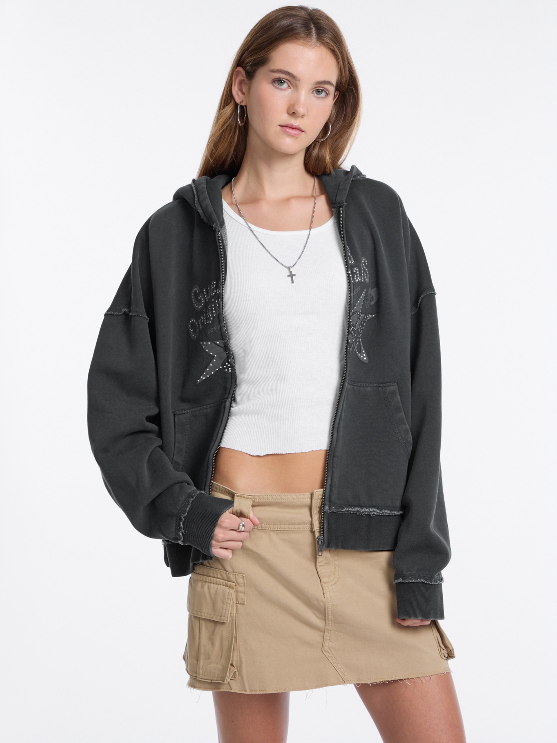 Moletom com Capuz GUESS Originals Star Strass