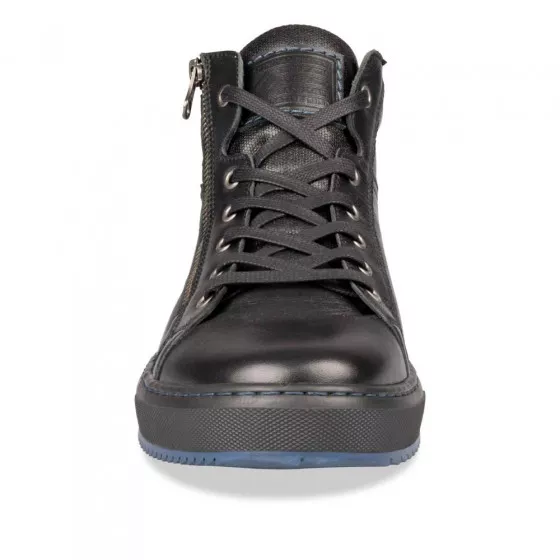 Baskets NOIR DENIM SIDE CUIR