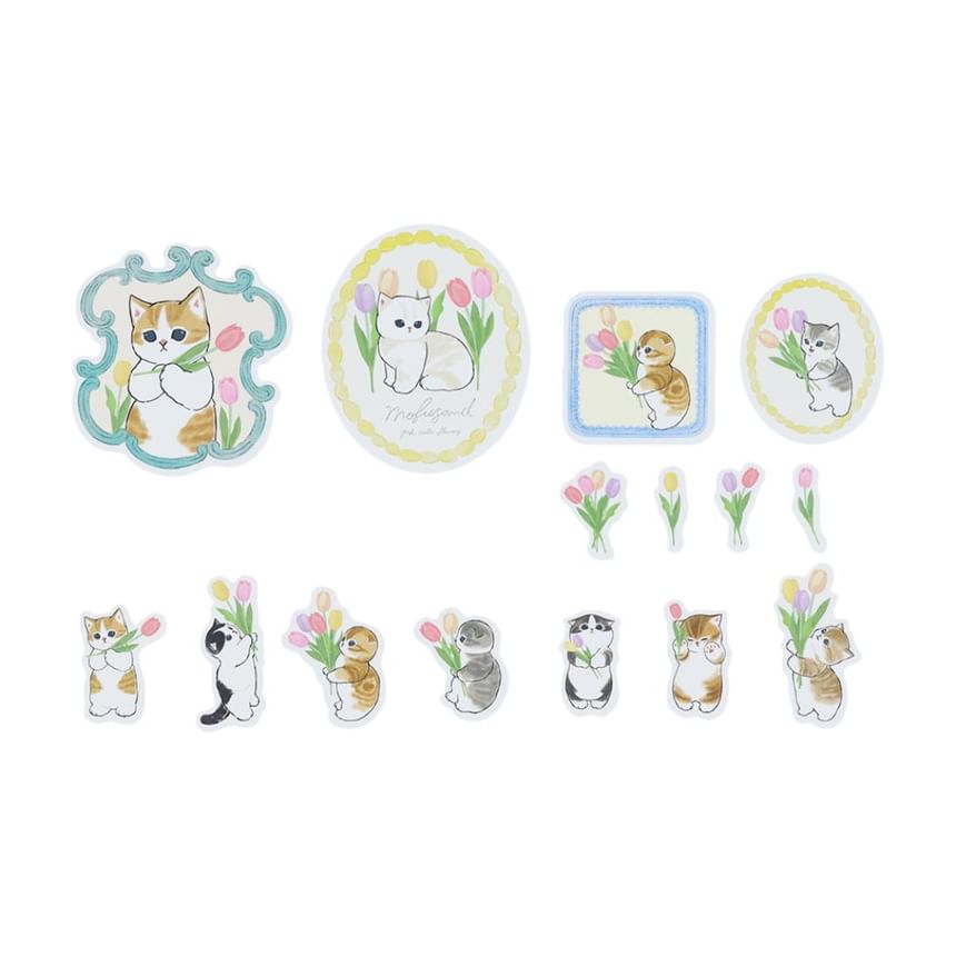 White & Peach - mofusand Stickerset (Type A)