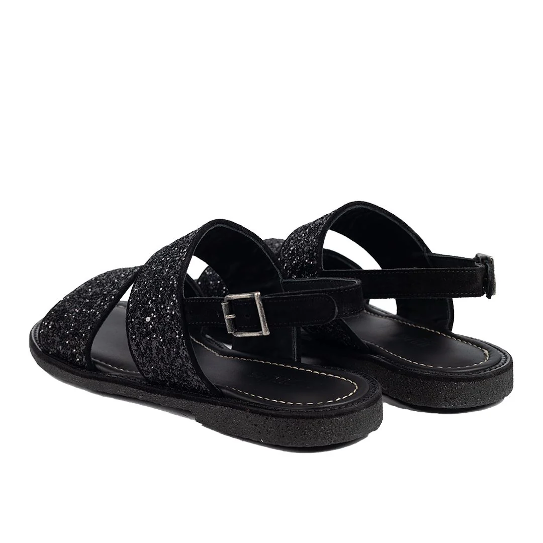Angulus Sandal black black glitter