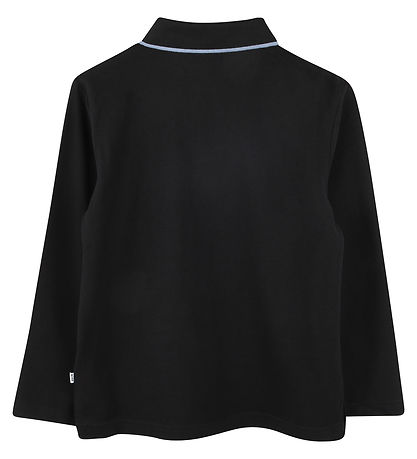 BOSS Polobluse - Sort m. Bl?