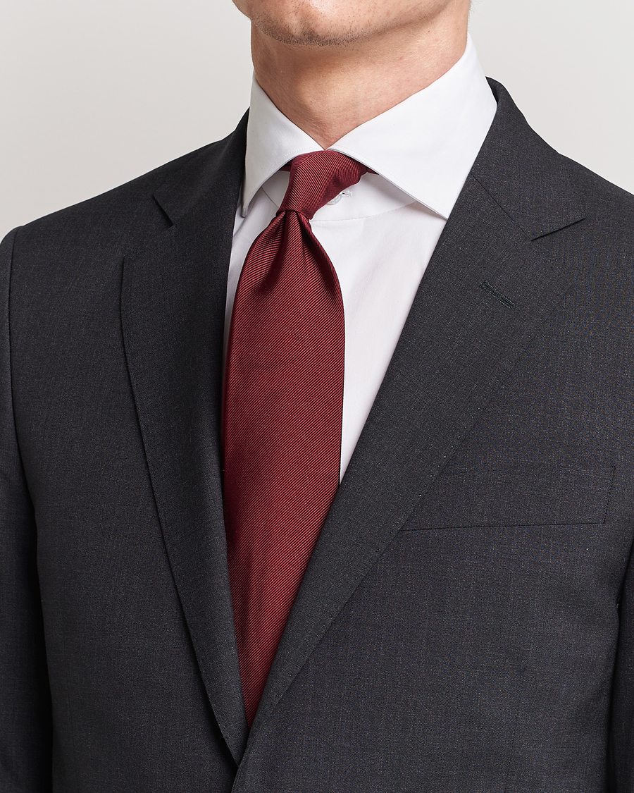 Amanda Christensen Plain Classic Tie 8 cm Bordeaux