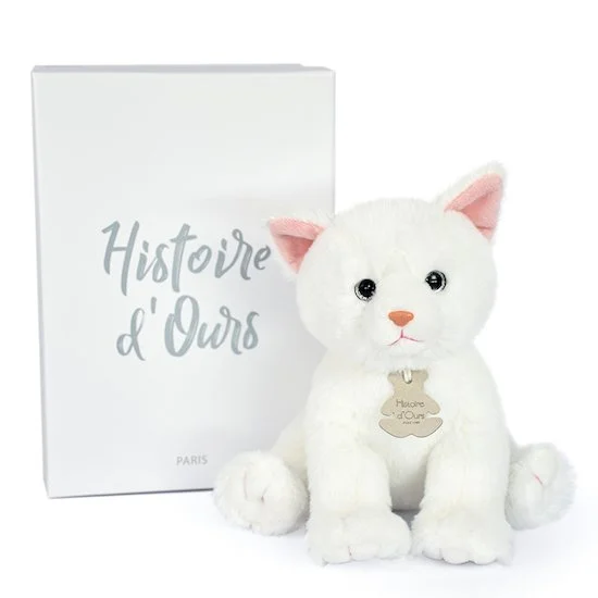 Bébé Chat   Blanc        18 cm   de               Histoire d'ours