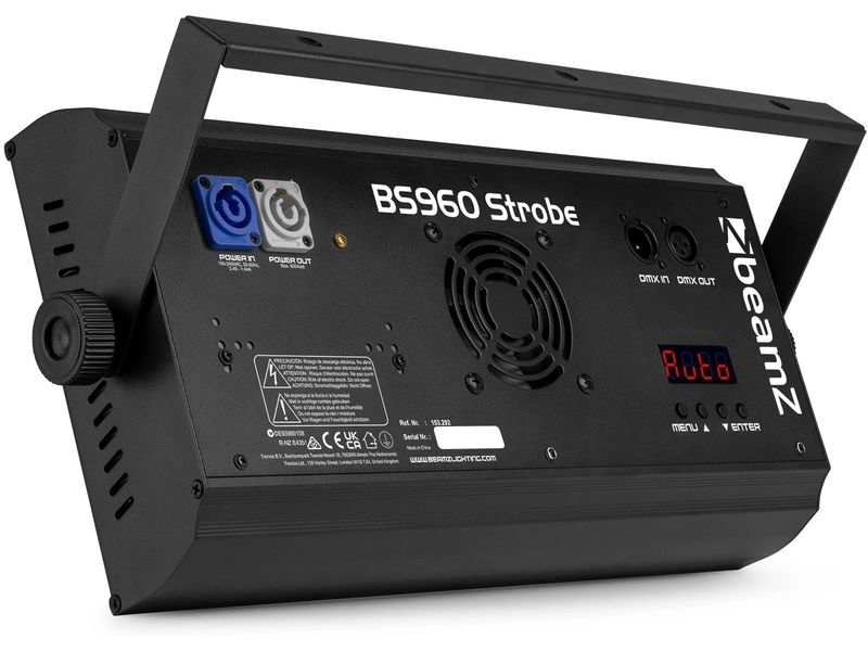 BeamZ Stroboskop BS960 Leistungsstarkes LED Stroboskop mit DMX