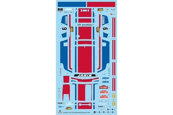 Italeri 1:24 Fiat 131 Abarth 1977 San Remo Rally-vinner