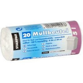 Sac poubelle LDPE, blanc
