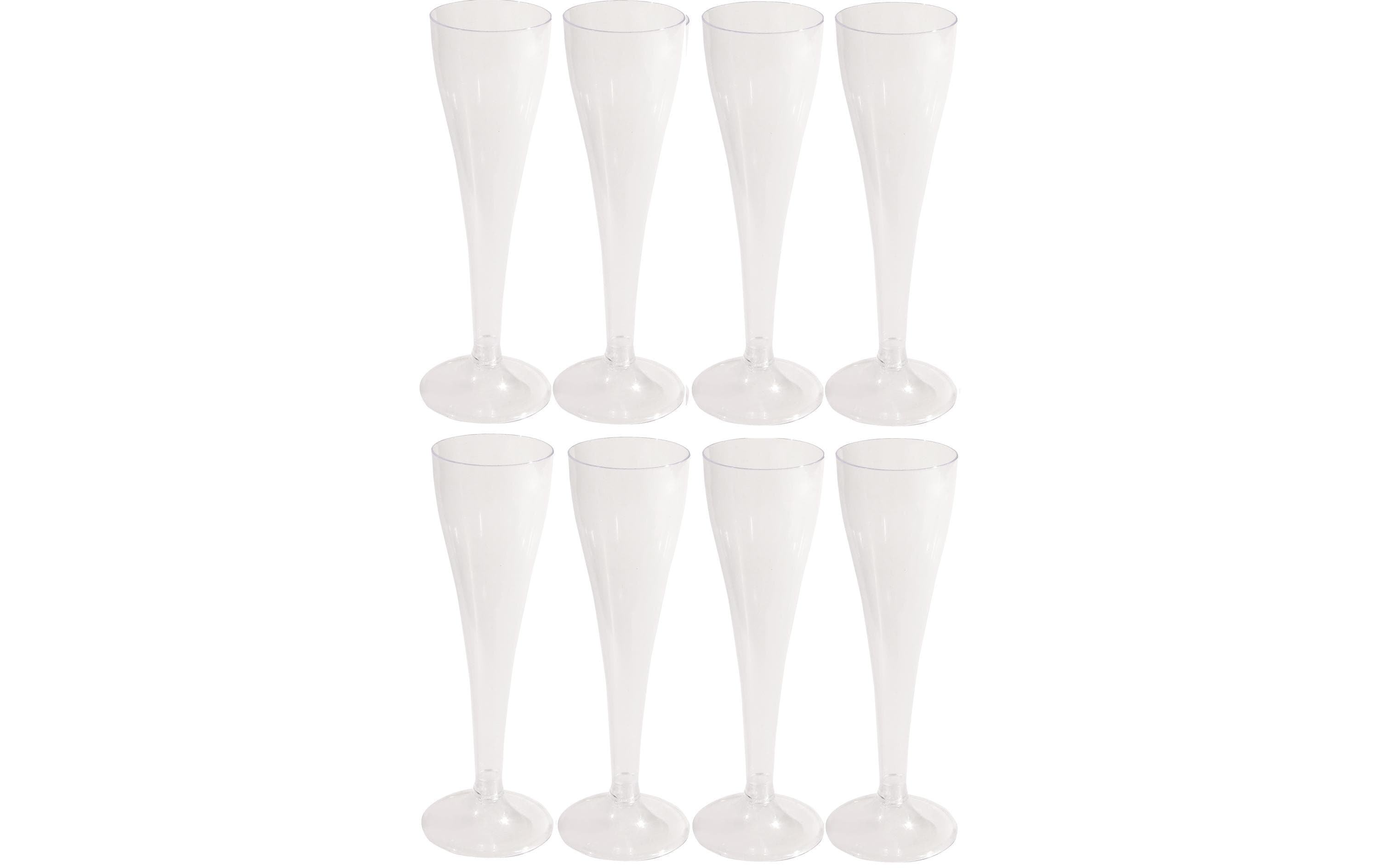 Einweg-Sektglas mit Stiel 8 StückStiel-Gläser für Sekt