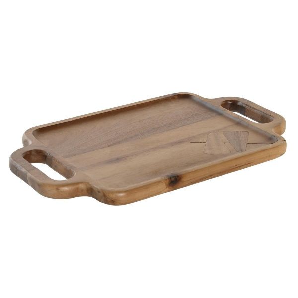 DKD Home Decor Tábua de Corte Castanho Acácia (40 X 25 X 2 cm) - 8424002027742 - S3041357