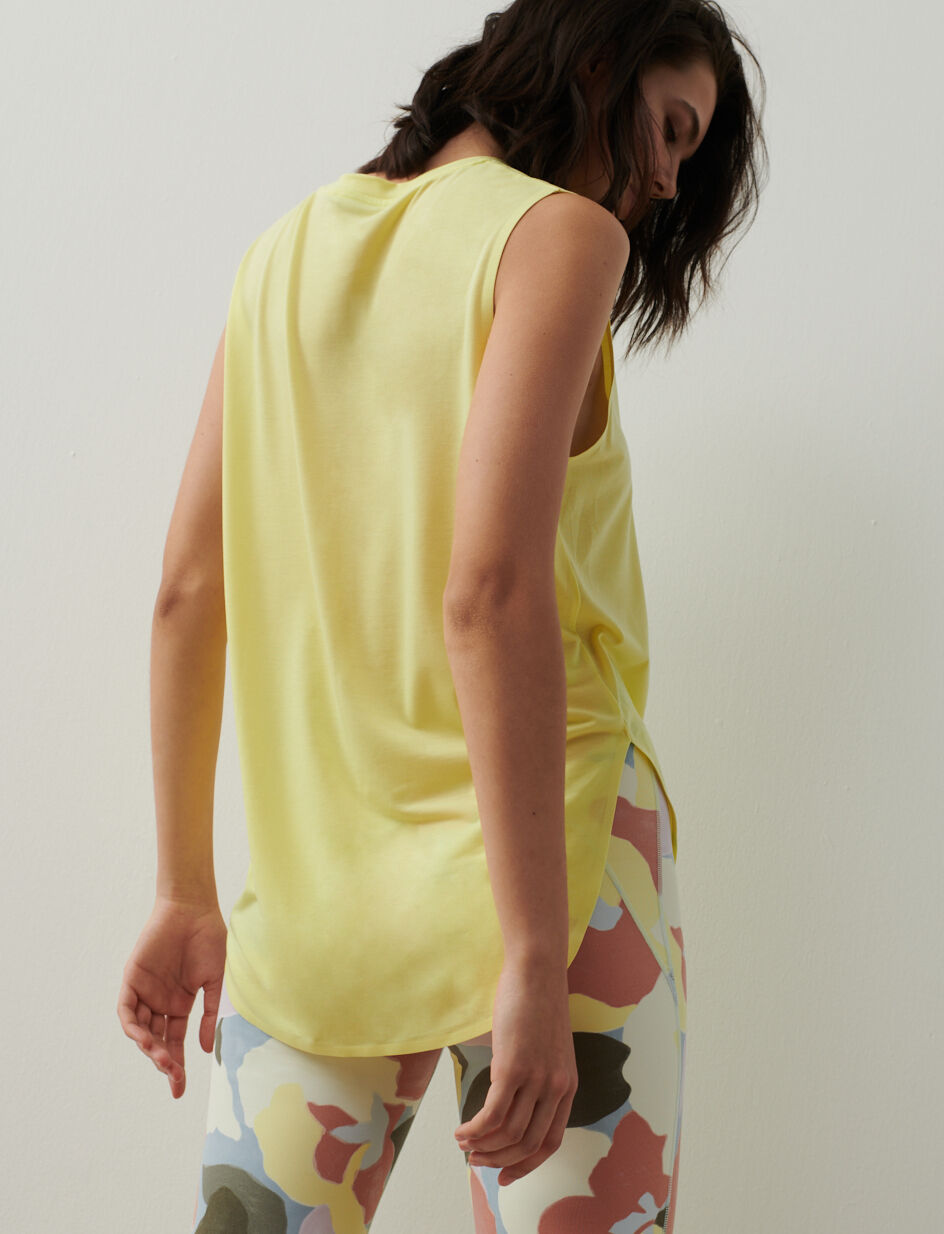 T-shirt sans manches - jaune citronelle