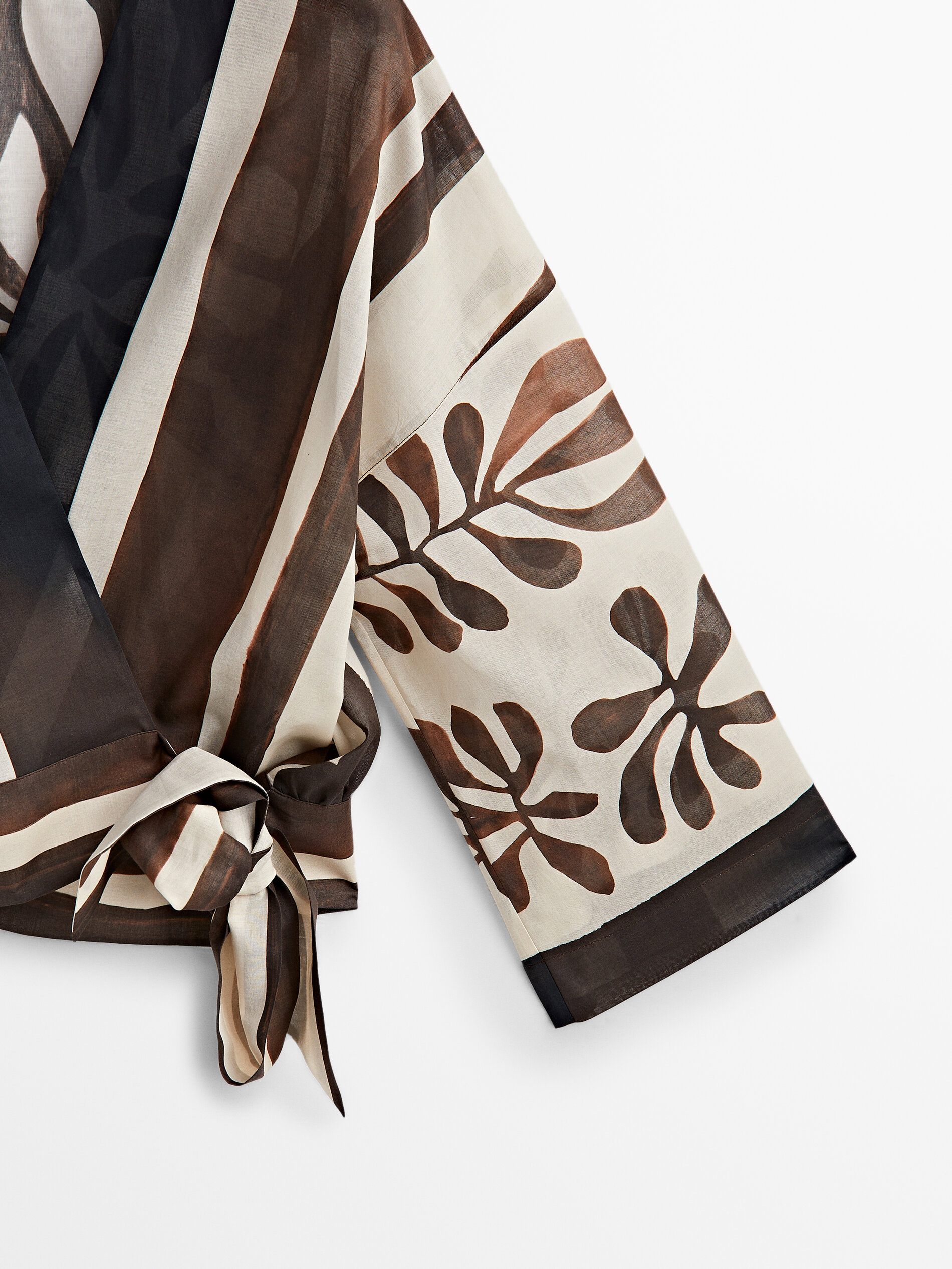 Camisa envelope estampada - MARROM