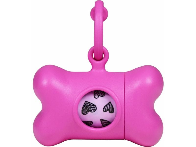 United Pets Beutelspender Bon Ton Nano Classic Pink Praktischer Hundekotbeutelspender mit biologisch abbaubaren Beuteln