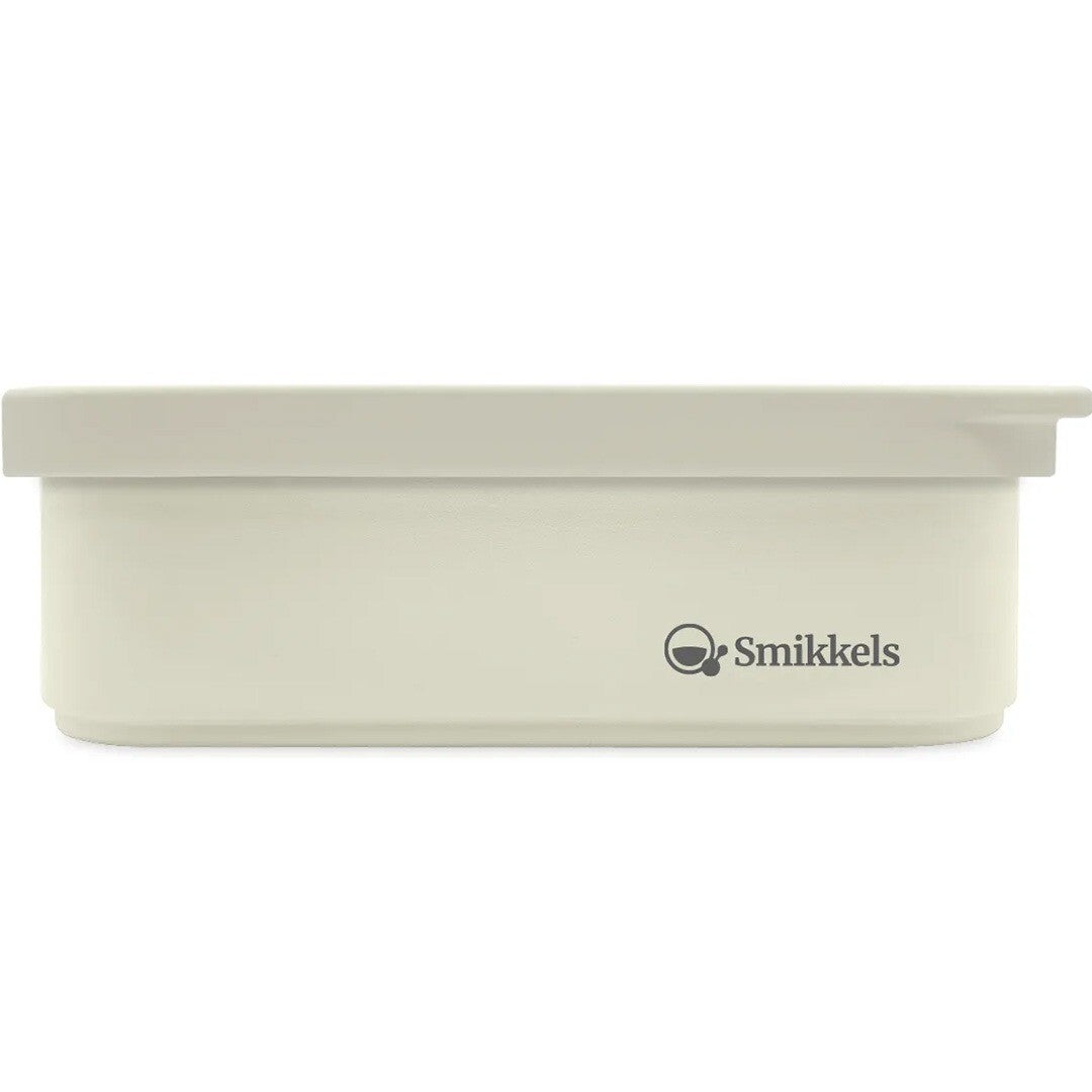Smikkels rvs broodtrommel met siliconen deksel crème - 900 ml