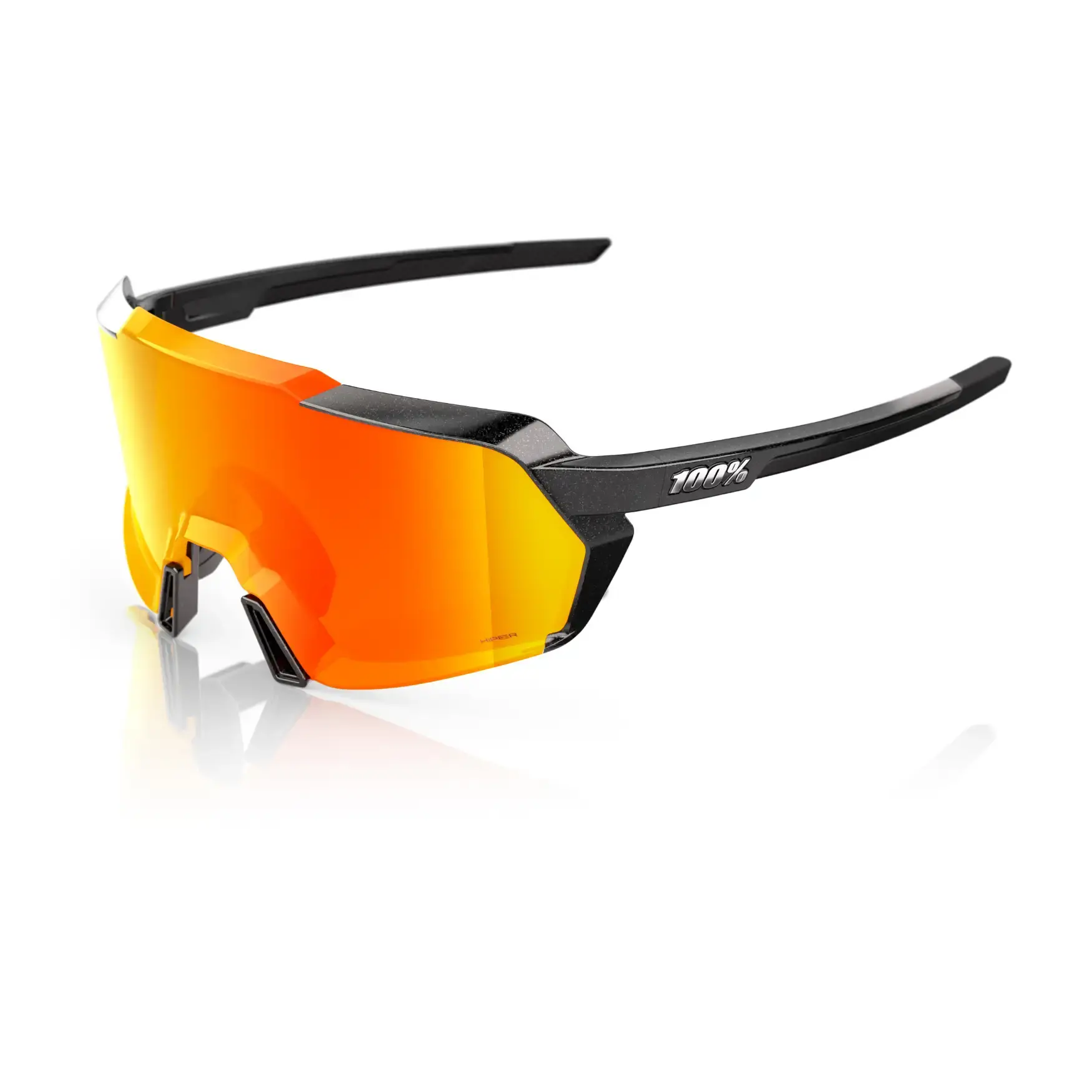 100% Korbin Sport Zonnebril Zwart met HiPER Red Multilayer Mirror Lens