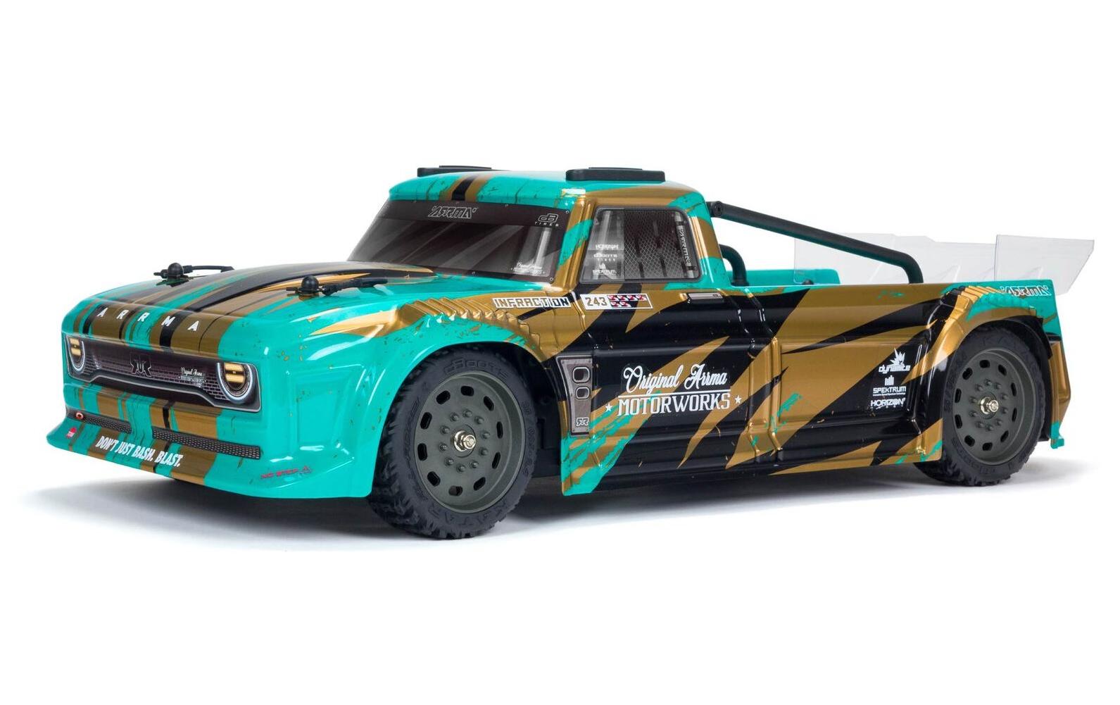 Infraction 4x4 Mega, Türkis/Bronze 1:8, RTR<br>Street Bash Resto-Mod Truck im Massstab 1:8