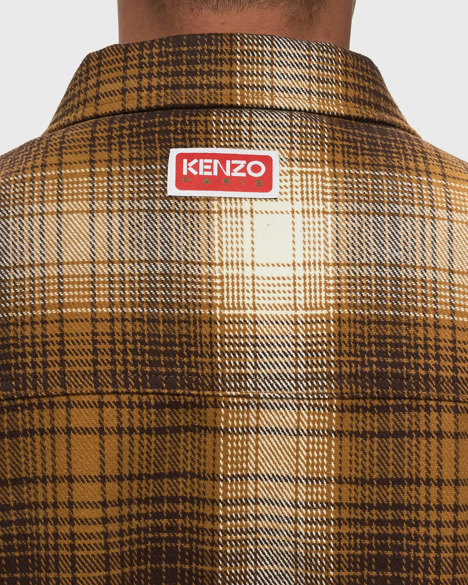 Kenzo CHECKED PLAID ZIPPED OVERSHIRT