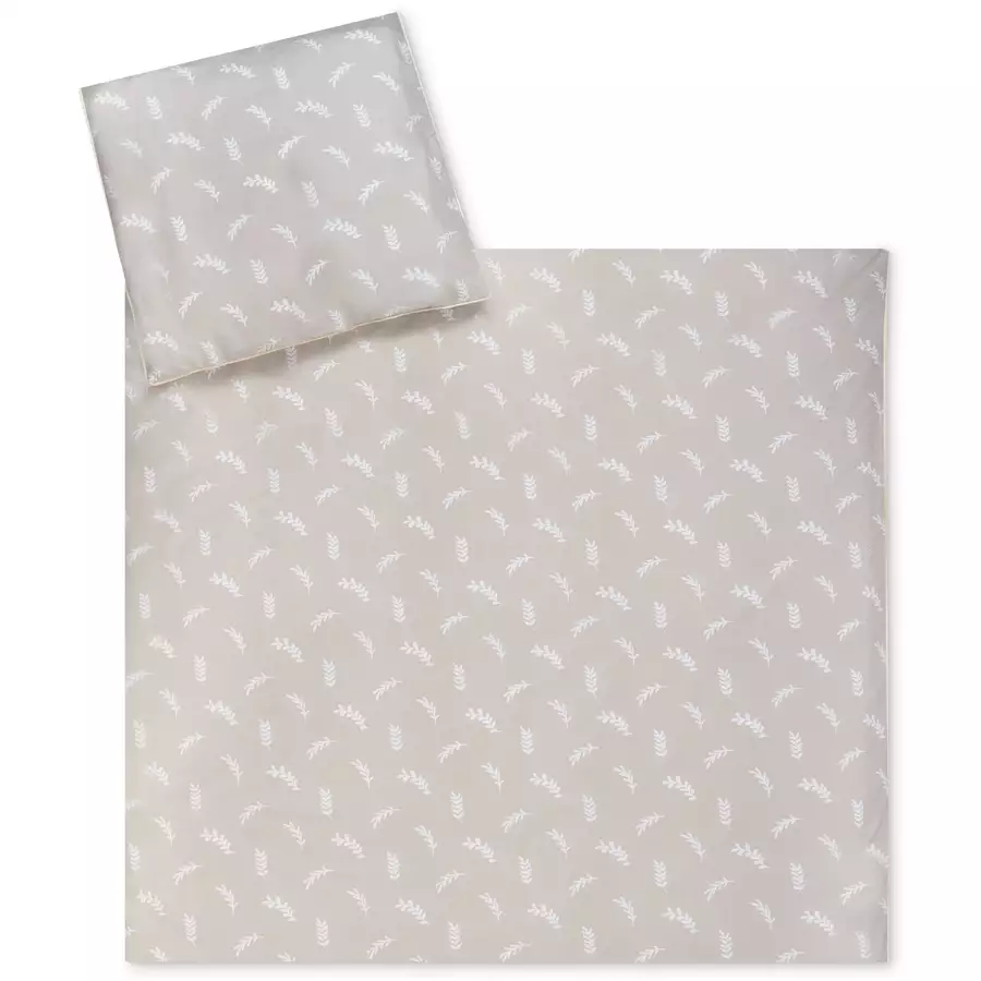 JULIUS ZÖLLNER Bettwäsche Organic Zweige taupe 80 x 80 cm