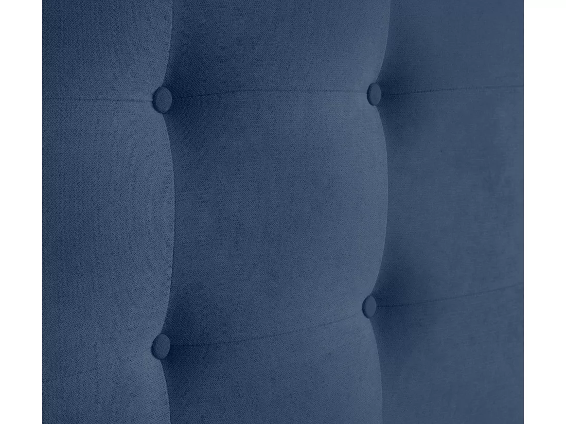 DHOME Tête de lit en tissu Aqualine Capitoné 145x115cm avec pieds Lits 135/140 - Bleu