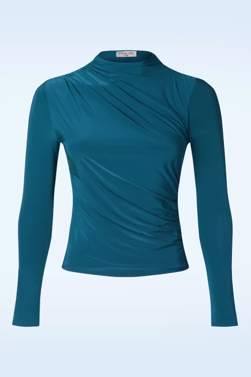Vintage Chic for Topvintage Vive slinky top in tealblauw