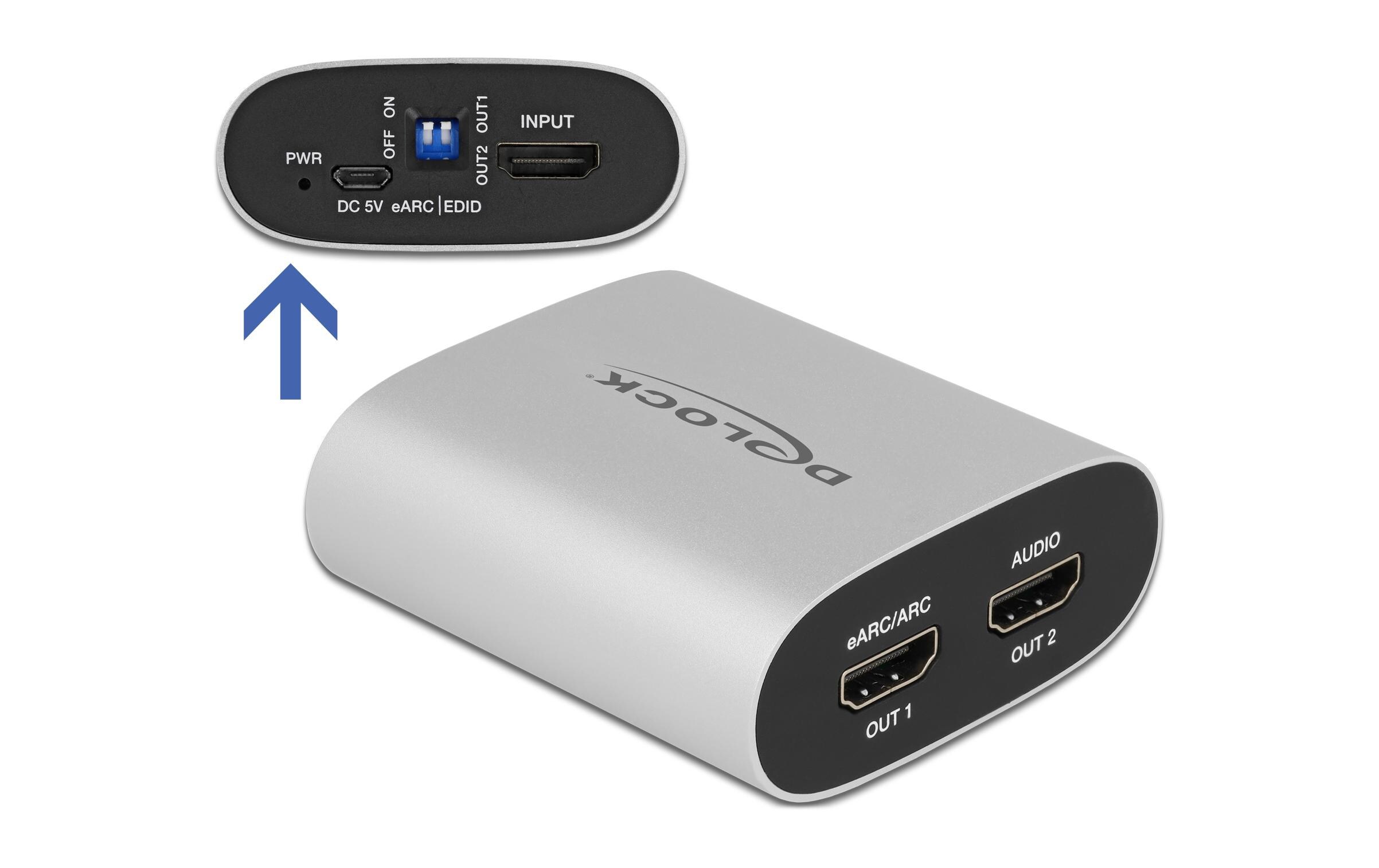 Audio Extraktor HDMI HD 4K 60 Hz mit eARCDelock HDMI HD Audio Extractor 4K 60 Hz zu HDMI mit eARC