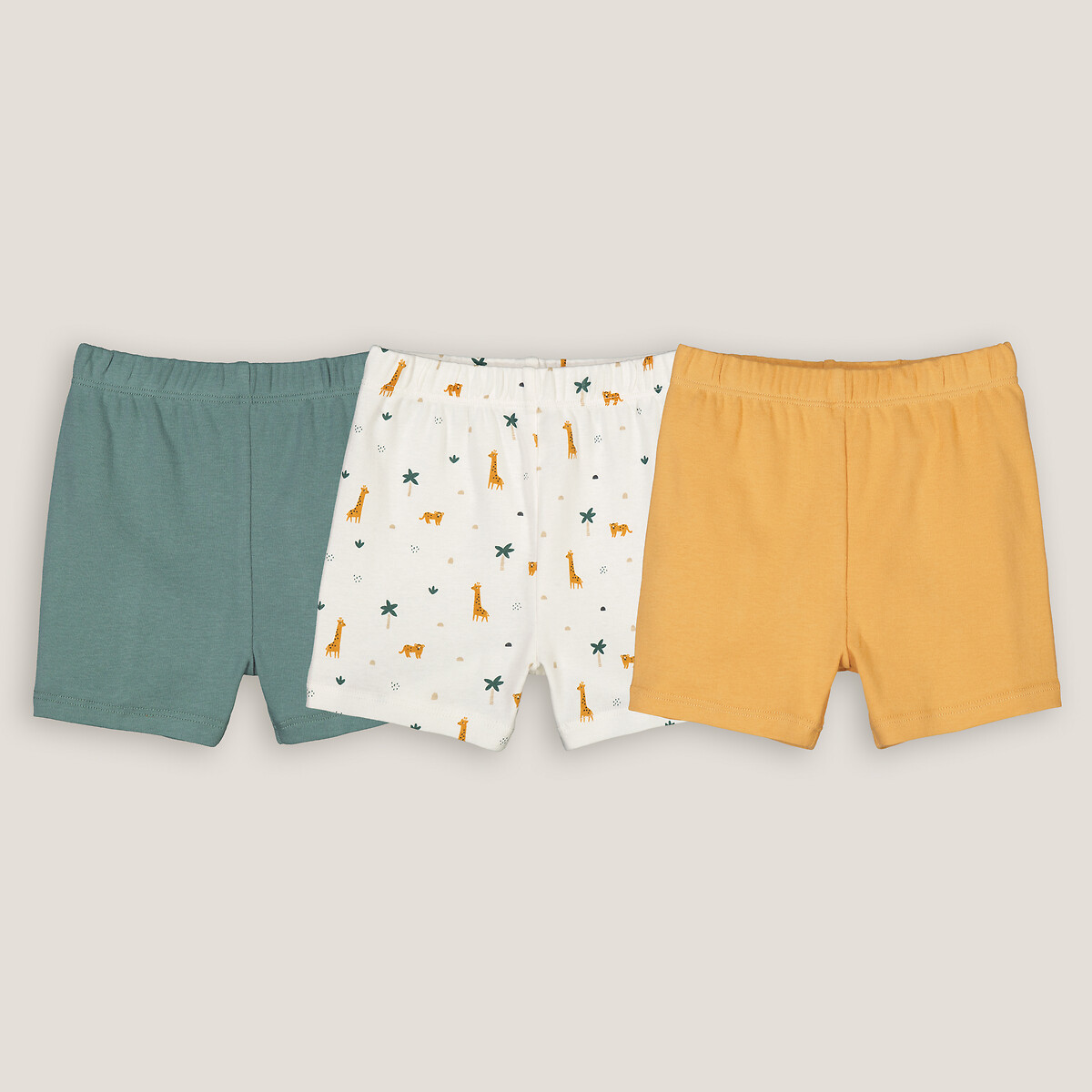 COLEÇÃO LA REDOUTE<br>Conjunto de 3 shorts de algodão
