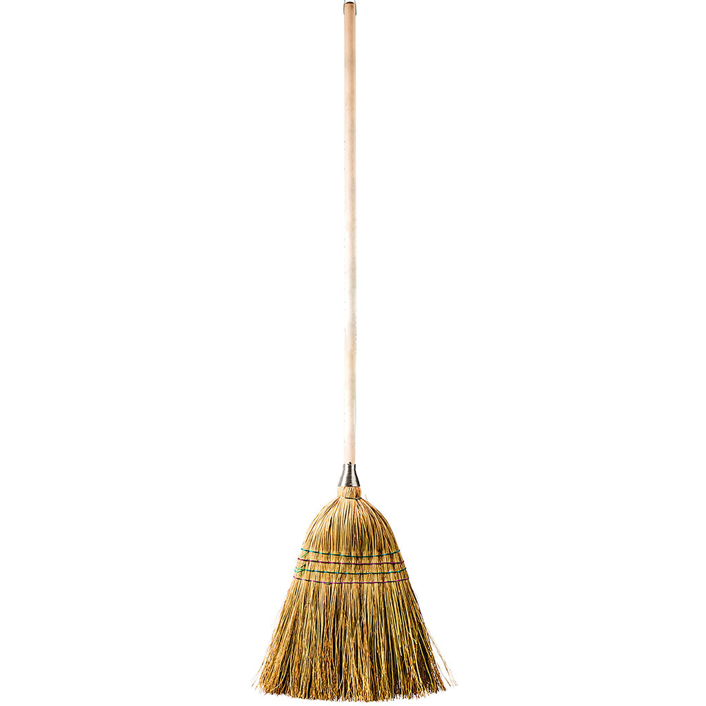 Balai en paille avec manche en bois 4 fils