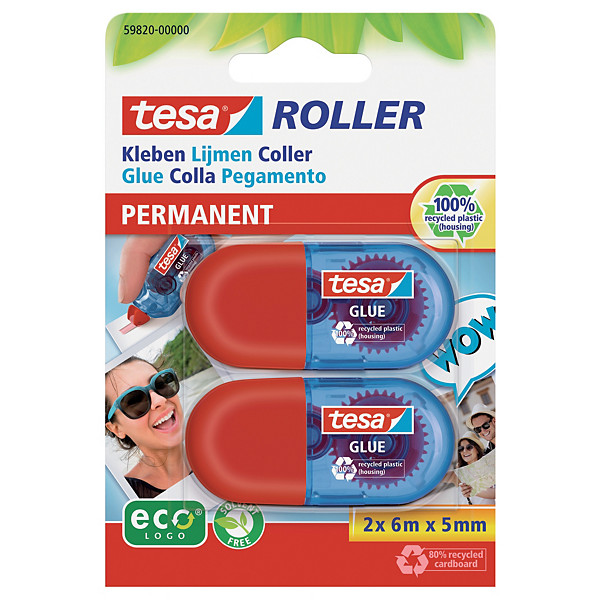 2 mini rollers colle permanente Tesa ecoLogo®