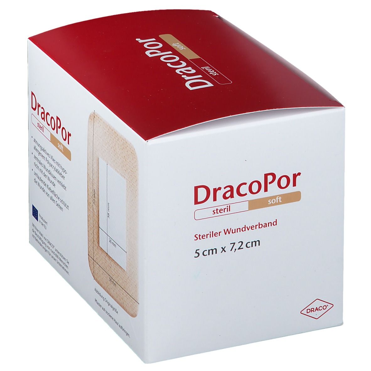 DracoPor Wundverband steril hautfarben 5 cm x 7,2 cm