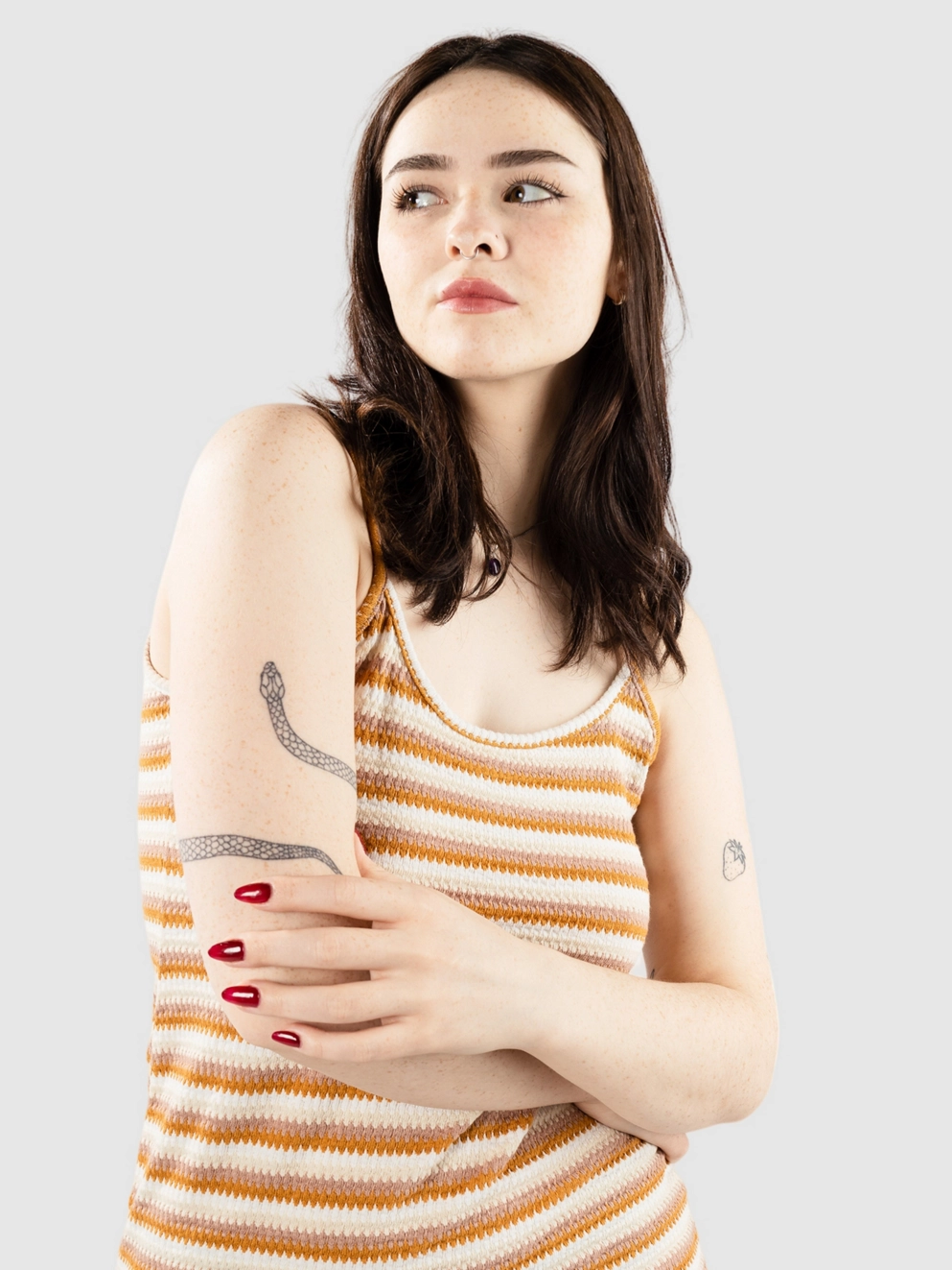 Rip Curl Bobbi Stripe Midi Dress blush