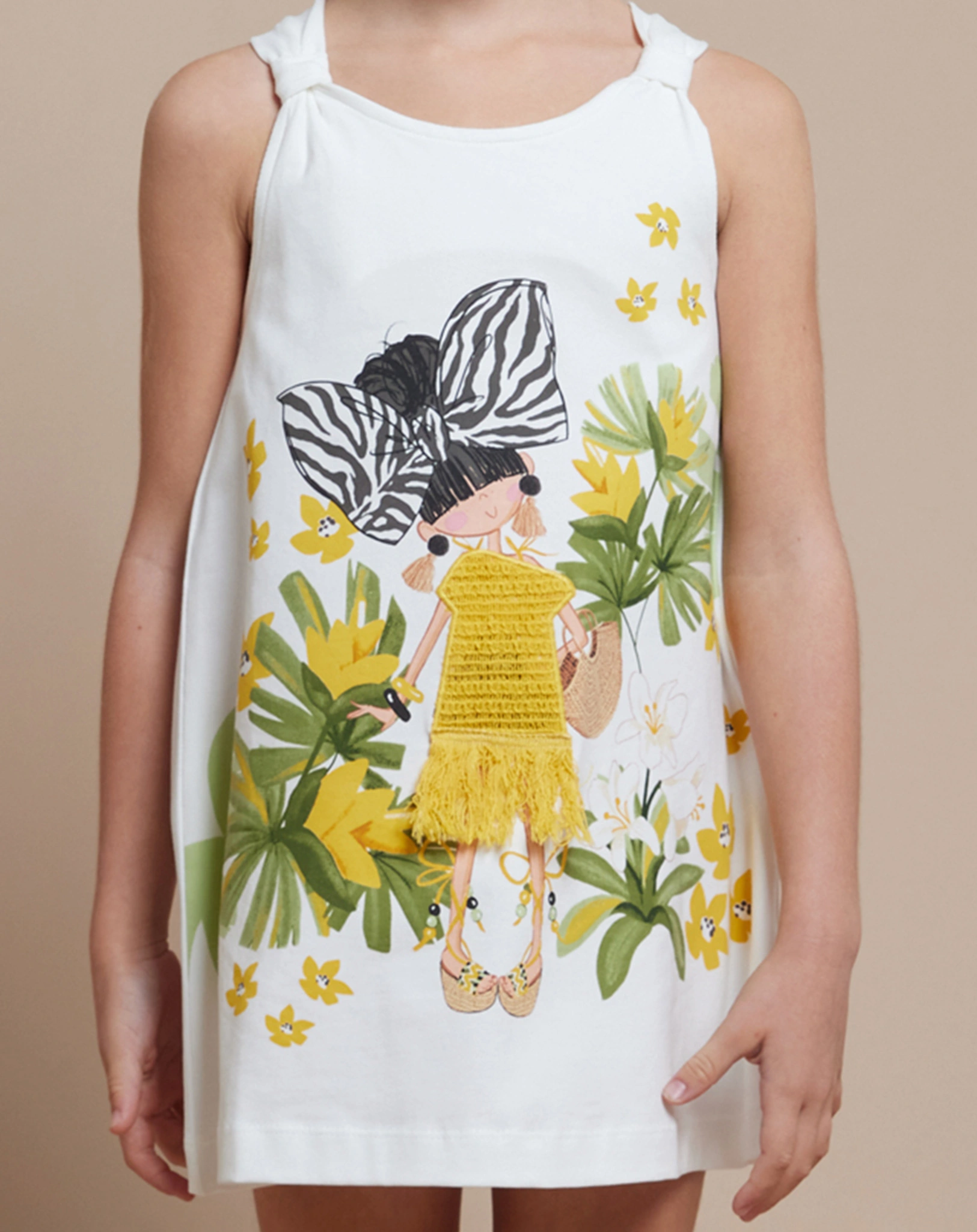 Kleid SERIGRAPHIE BONGO CAMP ärmellos in roh