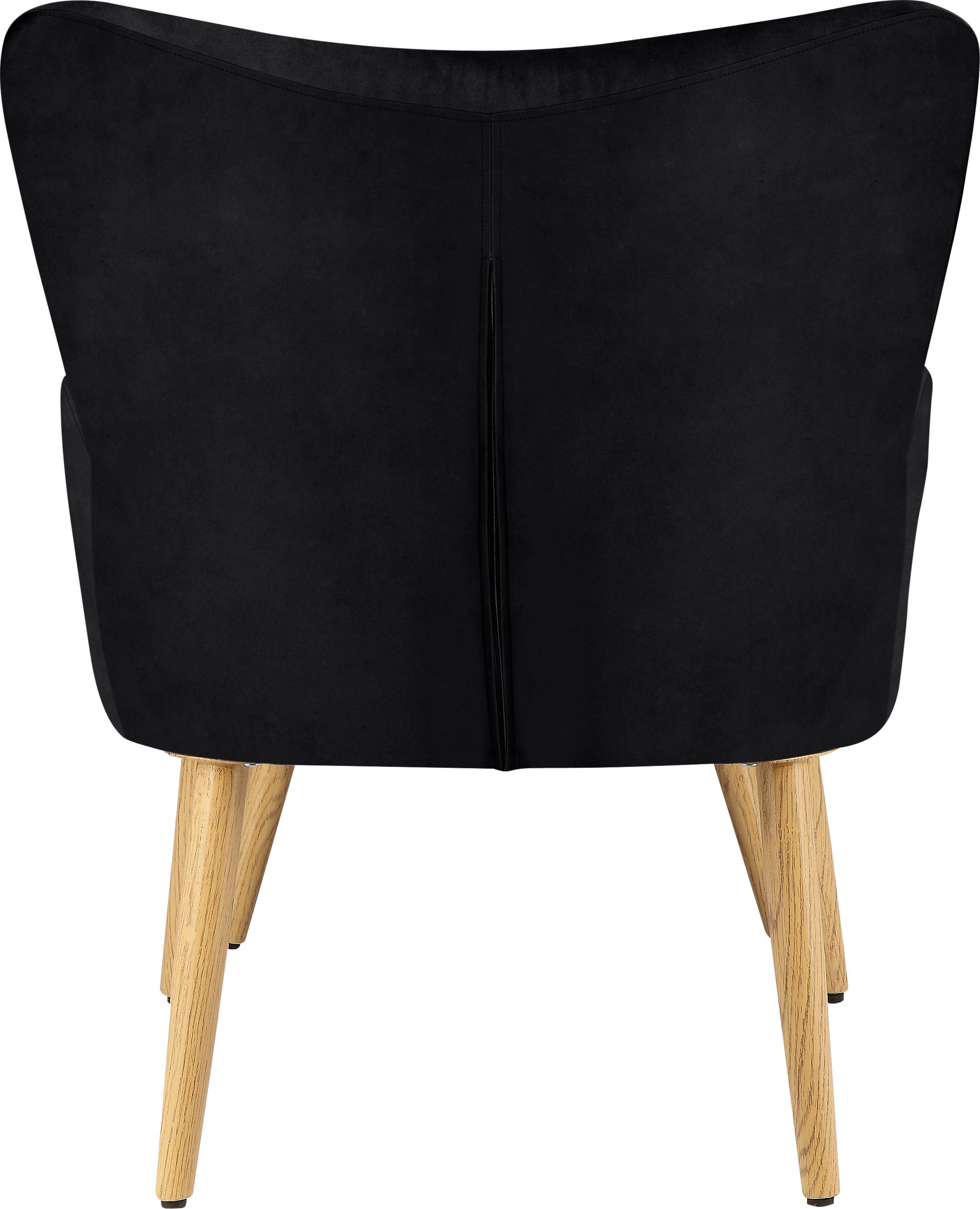 Home affaire Sessel »Levent, Ohrensessel mit Hocker,« in unterschiedlichen Bezugsqualitäten, Sitzhöhe 40 cm