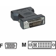 MCL Adaptateurs DVI-I vers HD15 (VGA)DVI-I Male / HD15 Femelle VGA (D-Sub) Noir