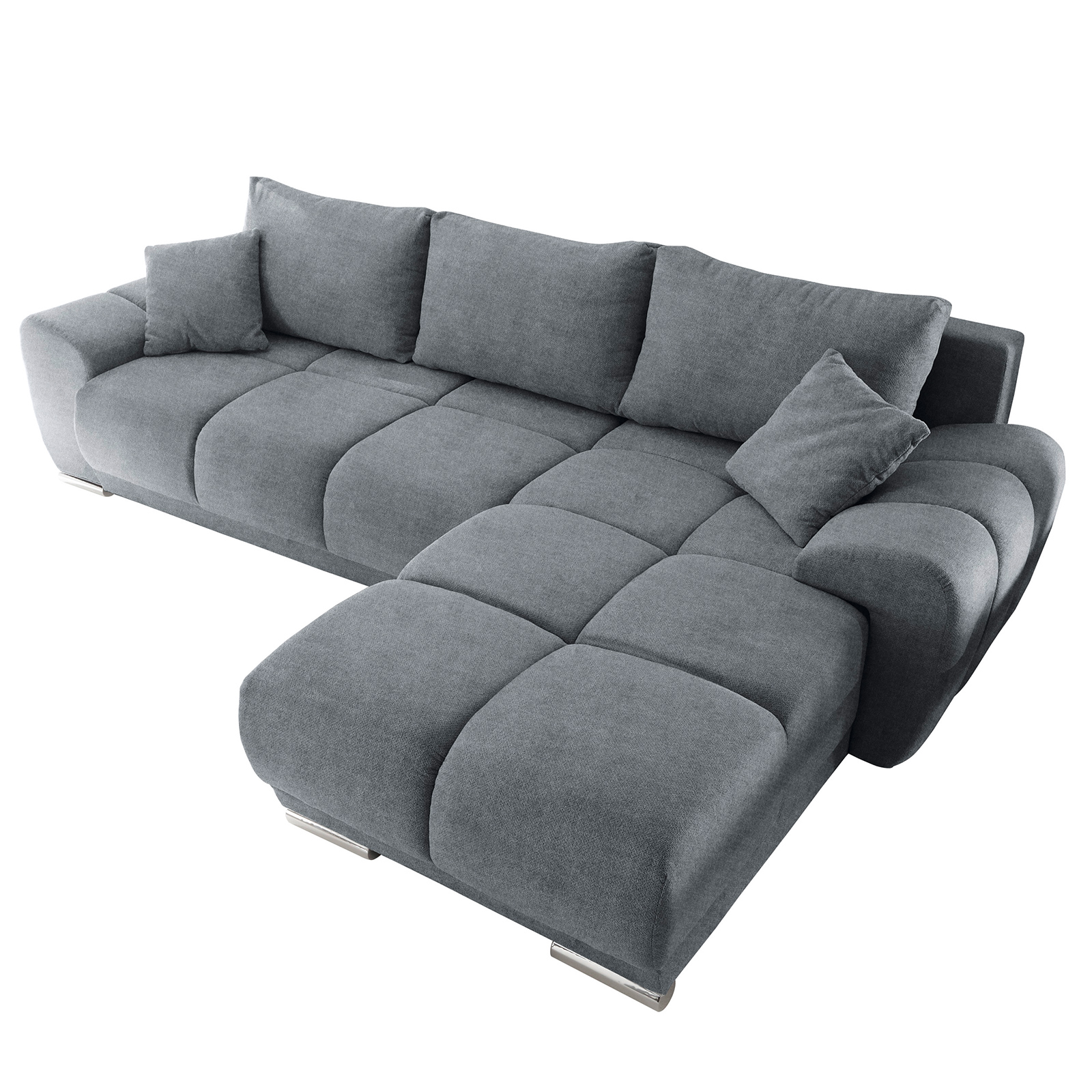 Ecksofa - anthrazit - mit Liegefunktion