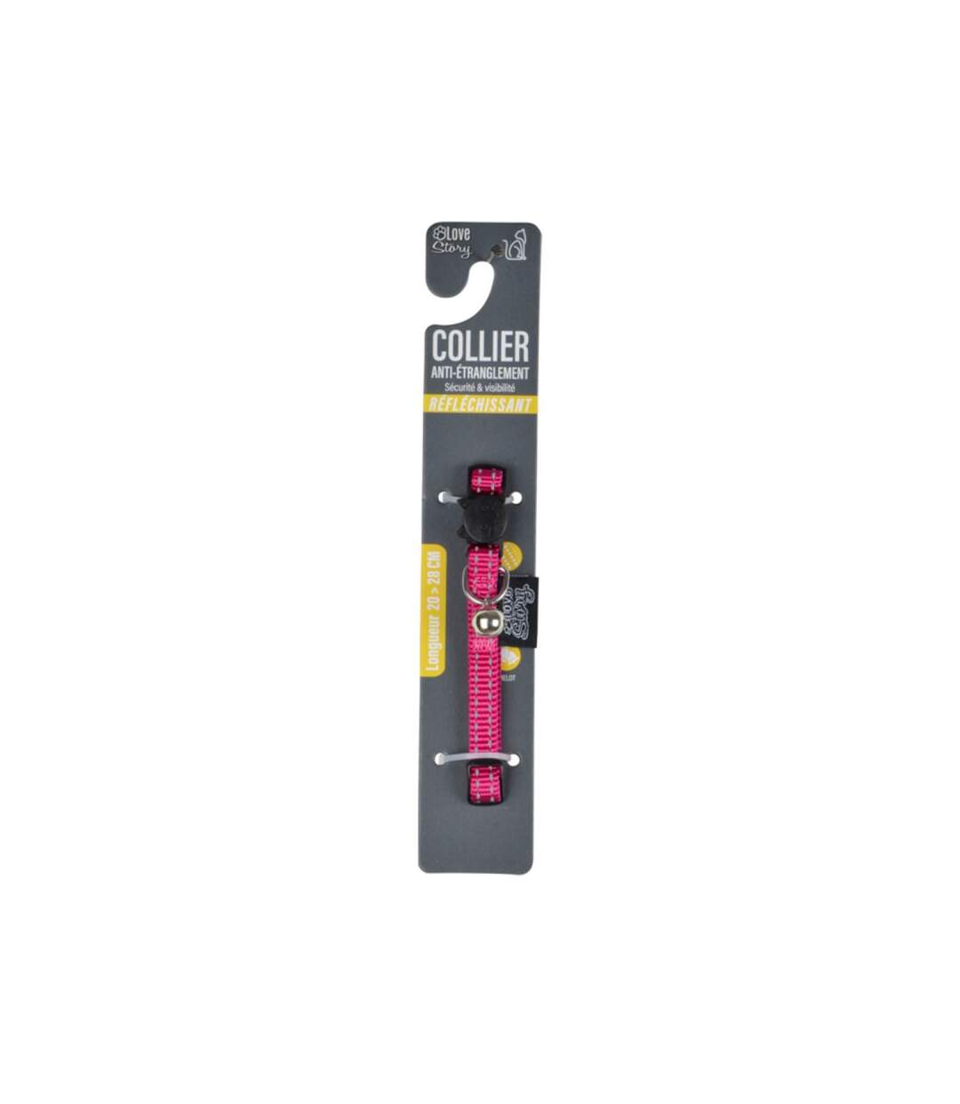 Paris Prix - Collier Pour Chien anti-étranglement 28cm Rose