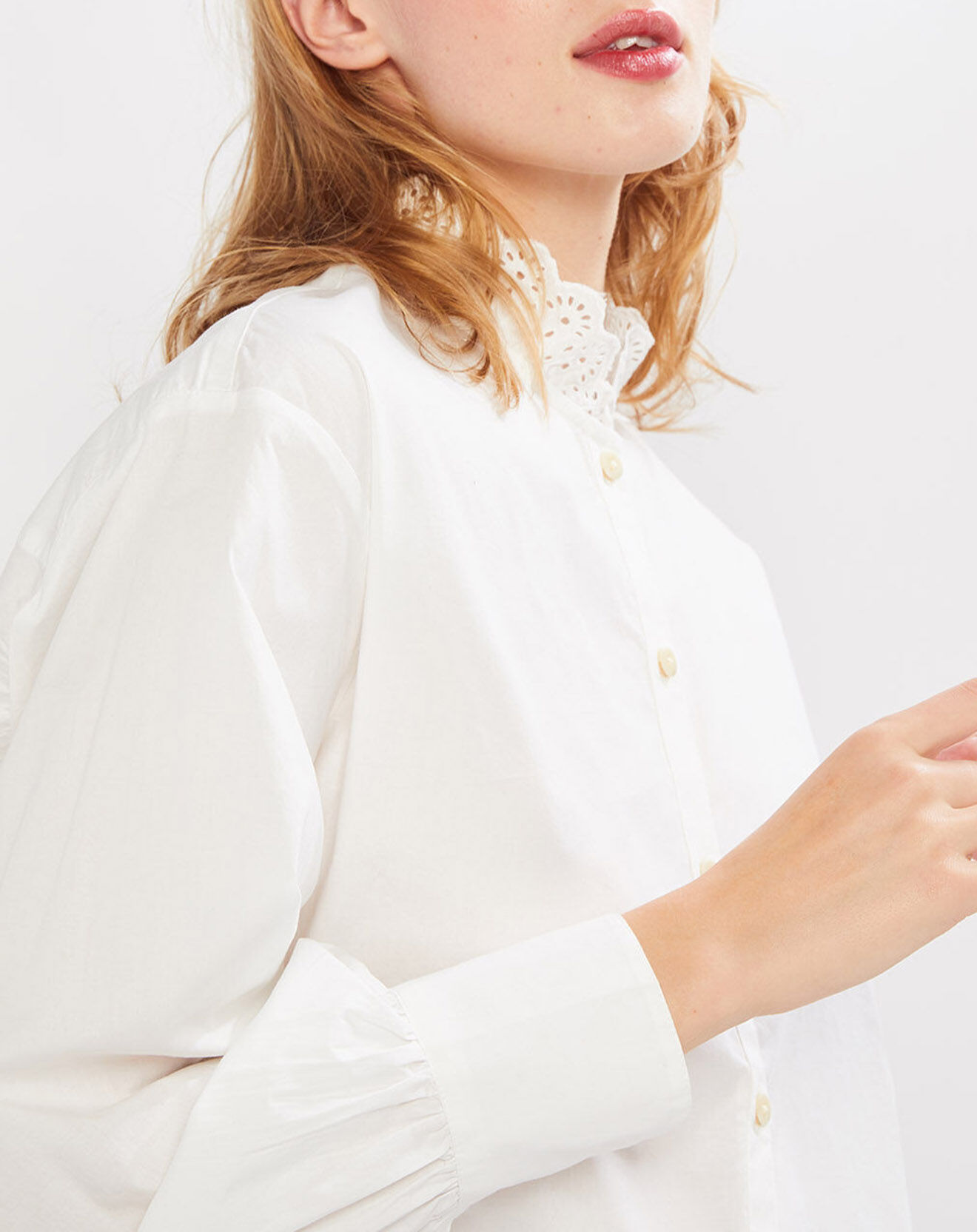 Scotch & Soda Chemise Broderie Anglaise blanche