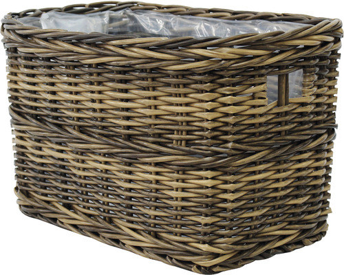 Lafiora polyrotan mand, 48 x 32 x 30 cm, bruin