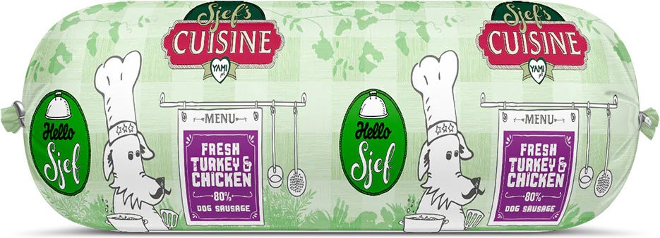 Sjef's Cuisine worst kip met kalkoen 350 g