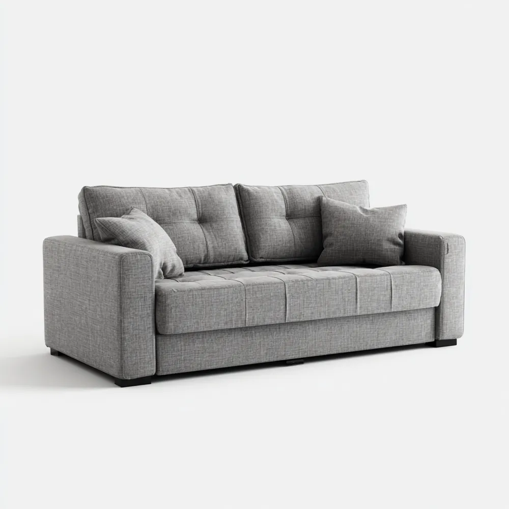 2-Sitzer-Sofa Stoff 200x90x85 cm – Hellgrau – Modernes Design