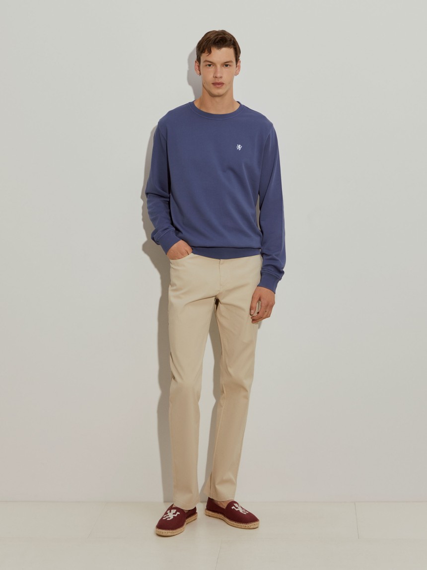 Sweater de algodão com estampado