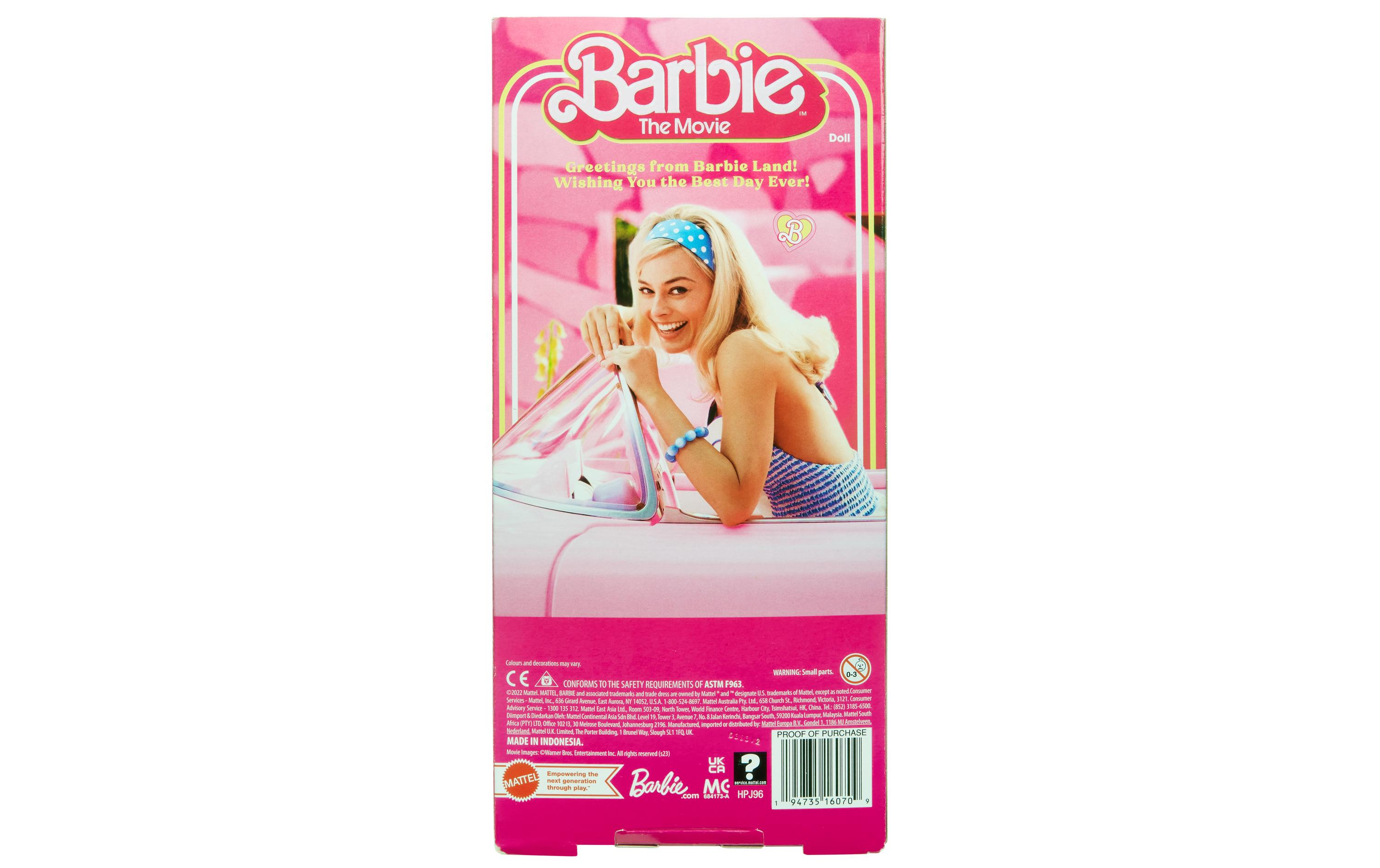 Puppe Signature – The Movie: Margot RobbieBarbie-Puppe im rosa-weissen Karo-Kleid
