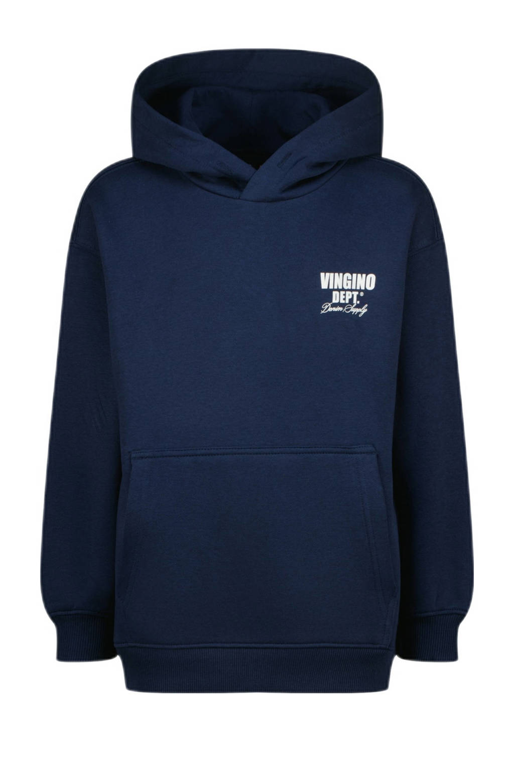 Vingino hoodie Basic met printopdruk donkerblauw