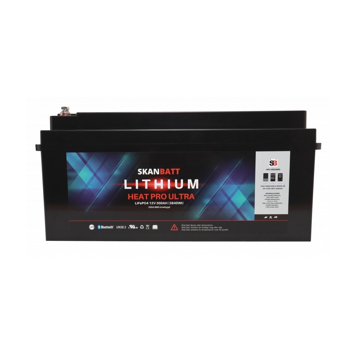 SKANBATT Lithium HEAT PRO Ultra 12V 300AH - CAN Bus - 400A (