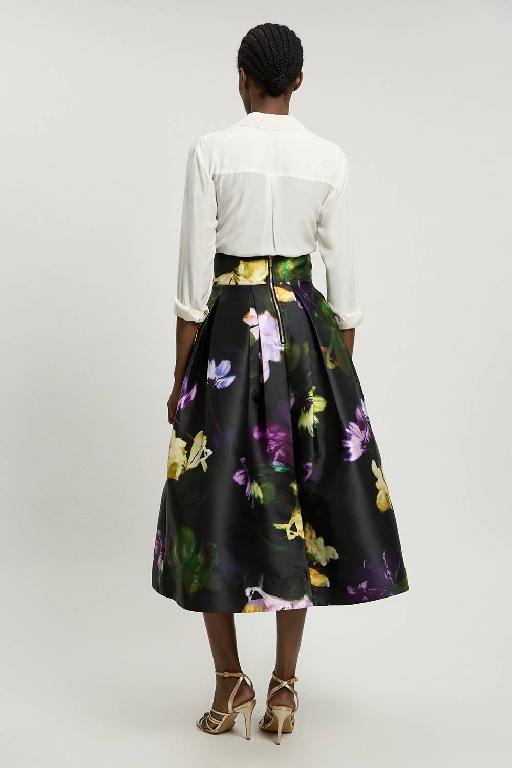 KarenMillen Jupe De Bal En Twill Tissé À Motif Floral
